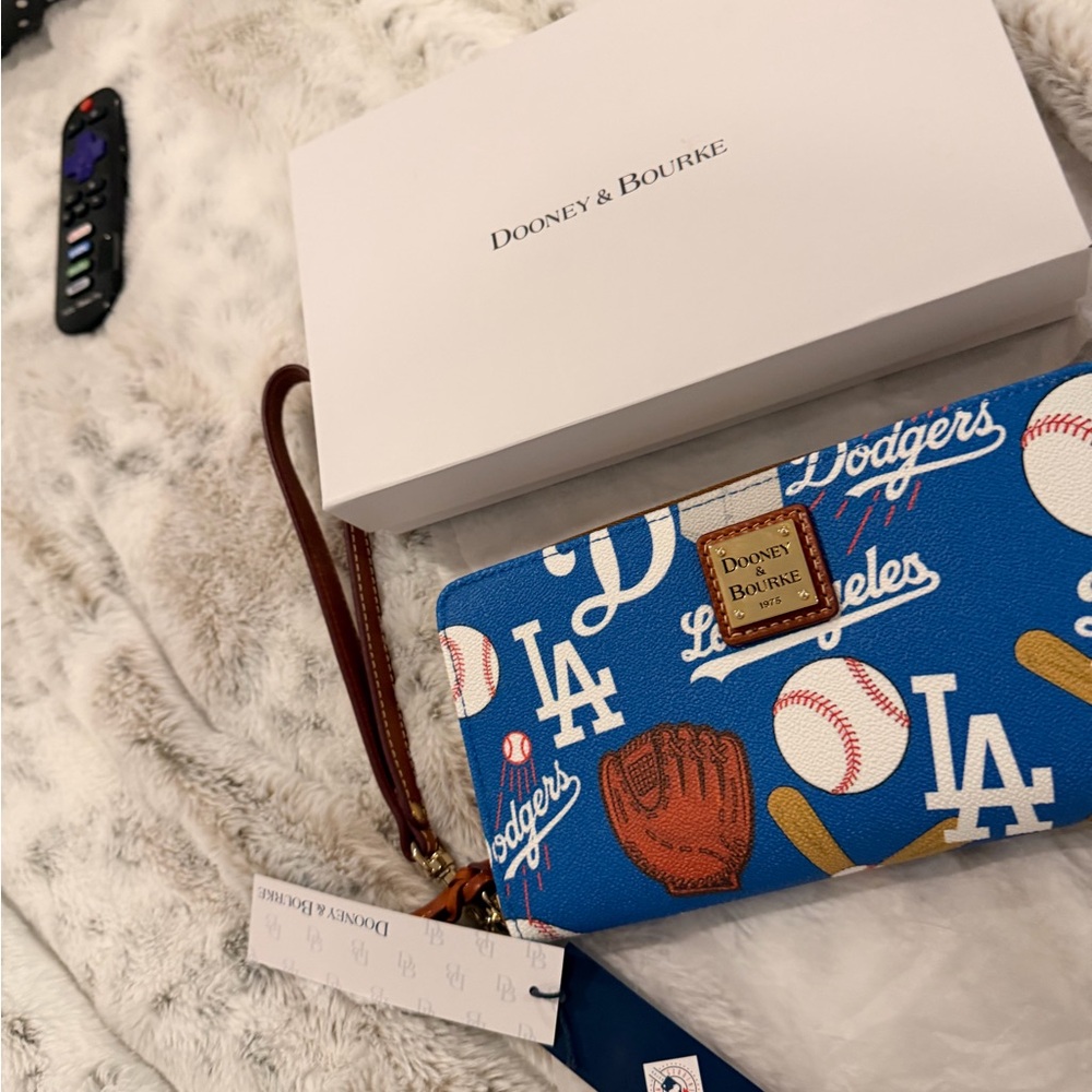 Dooney & Bourke Blue Dodgers Wallet - Picture 4 of 14